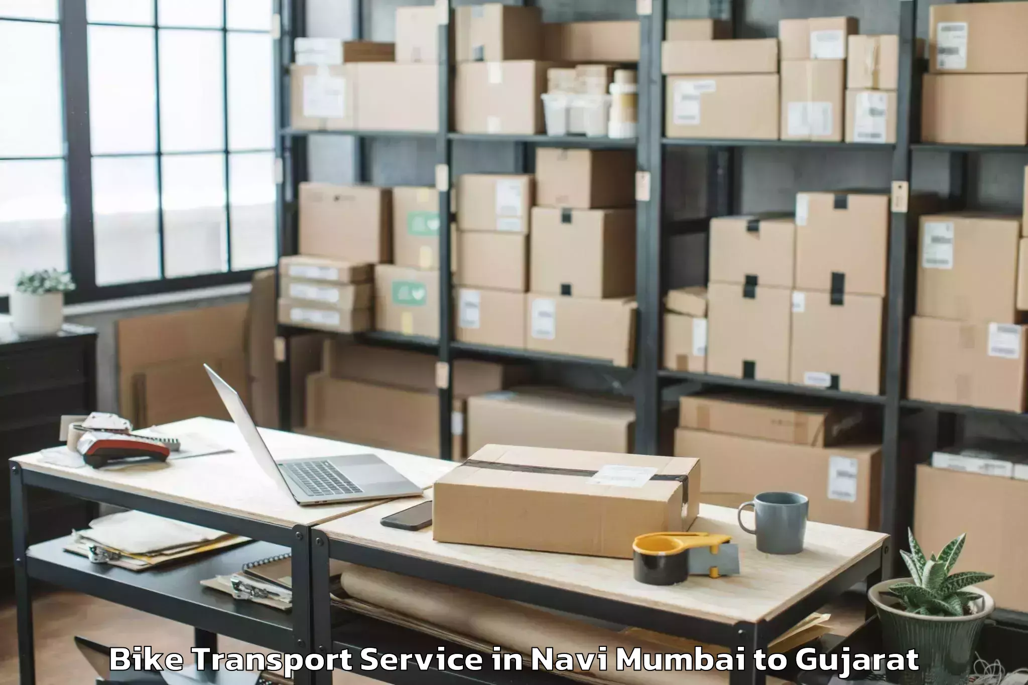 Affordable Navi Mumbai to Santalpur Bike Transport